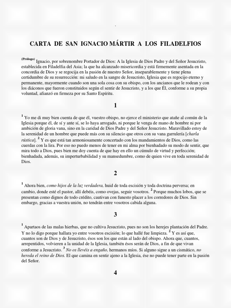 Ignacio A Los Filadelfios | PDF | Jesús | La resurrección de Jesús