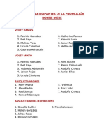 Lista de Participantes