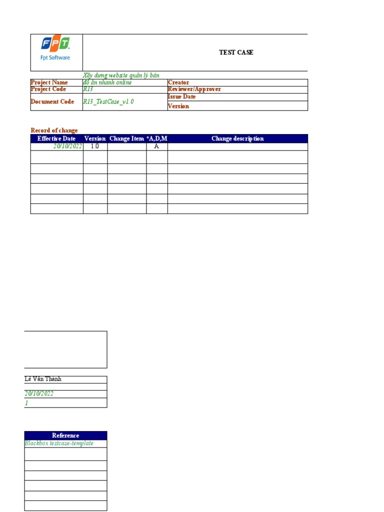 R13 TestCase v1.0 | PDF