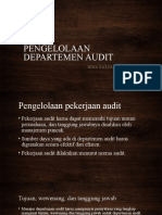 Pengelolaan Departemen Audit