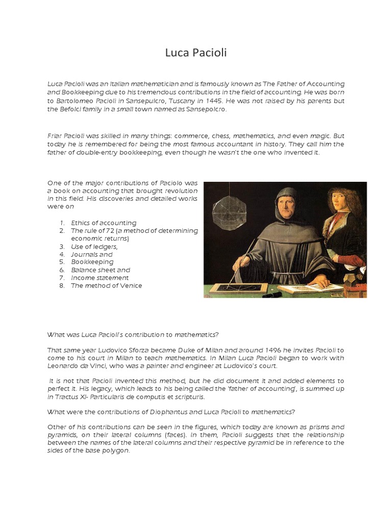 Luca Pacioli | PDF