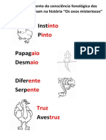 Desenvolvimento da consciência fonológica das palavras que rimam na história