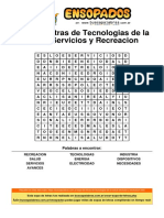 Sopa de Letras de Tecnologias de La Salud Servicios y Recreacion