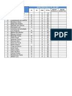 Alunos e notas de recuperação