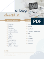 Hospital Bag Checklist - Linked