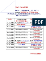 Program Sarbatori 2022-2023