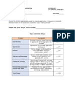 Mock Interview Worksheet & Rubric