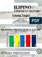 Filipino Accomplishment Report Summary