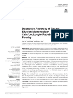 Diagnostic Accuracy of Pleural Effusion Mononuclear Cells/Leukocyte Ratio in Tuberculous Pleurisy