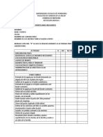 Lista de Verificacion de Realizacion de Puntos para Estudiante