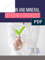 Vitamin and Mineral Deficiency Checklist