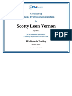 Tea Dyslexia Training Scotty Leon Vernon