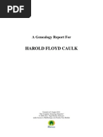 Harold Floyd Caulk Book Report From the Original GEDCOM of Gerald Caulk Privatized) try 2