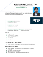 Hafiz Muhammad Umar Afzal CV