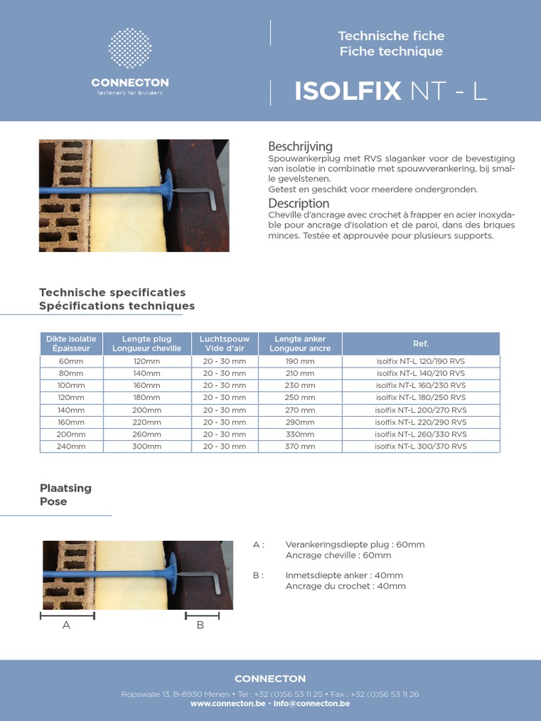 Spouwankerplug pour isolation RVS | PDF | Matériaux