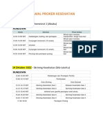 Jadwal Program Kesehatan Sembara Oktober 2022