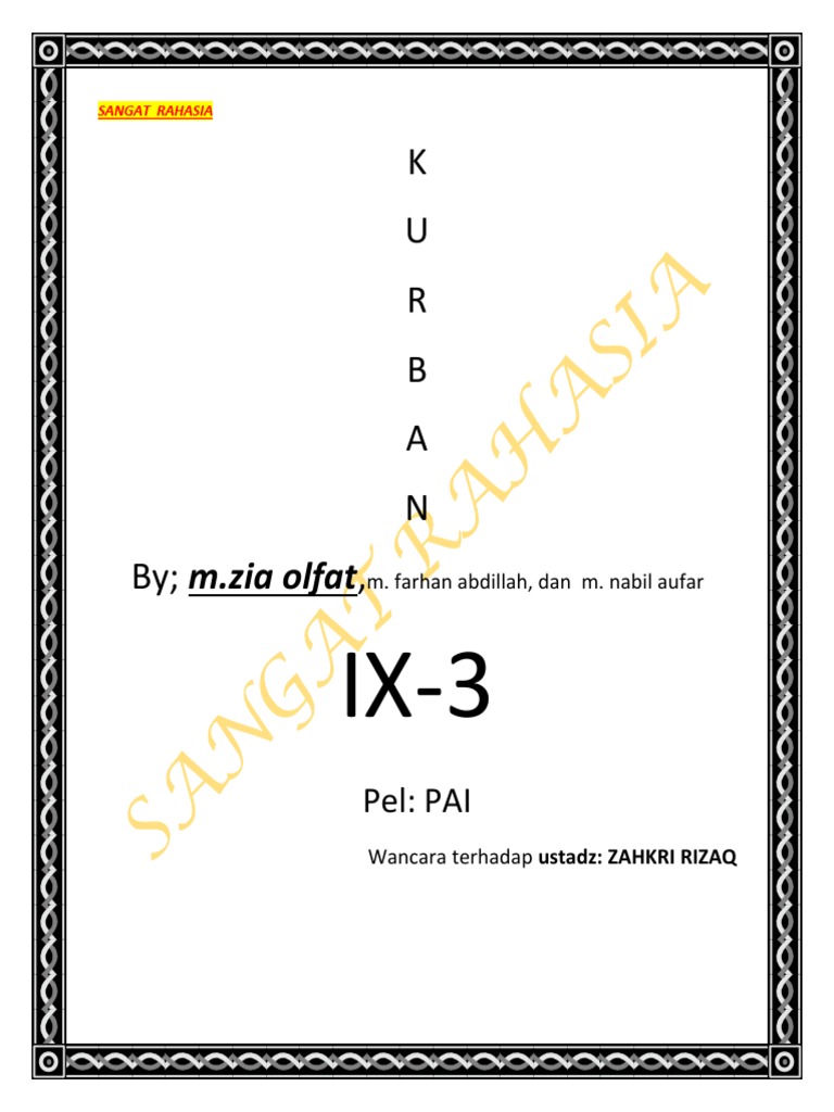 Hikmah Penyembelihan Kambing Kurban | PDF | Agama & Spiritualitas