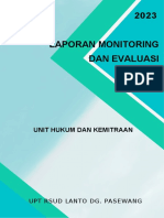 Laporan Monitoring dan Evaluasi UPT RSUD Lanto Dg. Pasewang 2023
