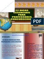 Ebook 22 DICAS ESSENCIAIS PARA PROFESSORES CONCURSEIROS