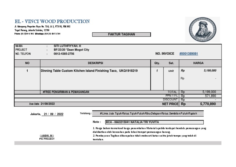 Invoice Damoci | PDF