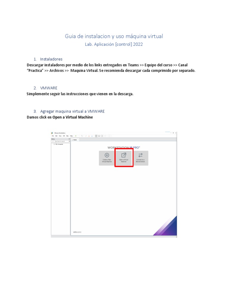 1 Guia Maq Virtual | PDF | Archivo de computadora | V Mware