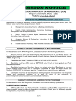 MPhil - PHD Admission Notice 2020-2021