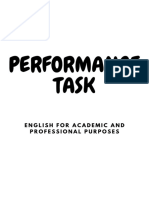 PERFORMANCE TASK English