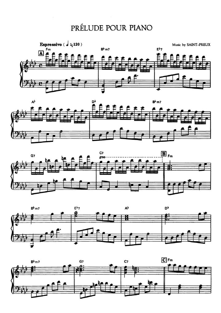 Saint Preux Prelude Pour Piano