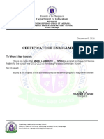 Certificate of Enrollment