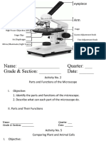 Act. 2 Parts & Funsctions of Microscope