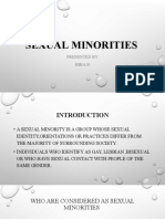 Sexual Minorities: Presented by Hiba.N
