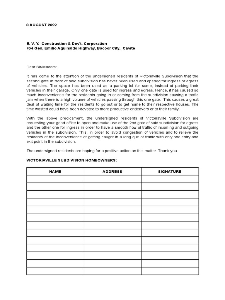 Warin Letter To Open Gate | PDF