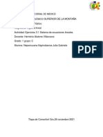 Ejercicios 3.1 Sistema de Ecuaciones Lineales Julia 1°C