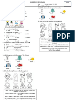 Competency Test Grade 2 Clothes