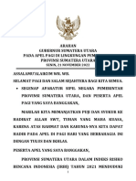 21 November 2022, Arahan Gubsu Apel Pagi Di Lingkungan Pemerintah Provinsi Sumatera Utara