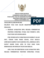 05 SEPTEMBER 2022, SAMBUTAN GUBERNUR SUMUT PADA APEL PAGI DI LINGKUNGAN PEMERINTAH PROVINSI SUMATERA UTARA