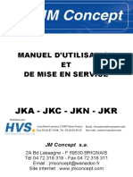 JM Concept Manuel de Mise en Service JKN JKC Jka