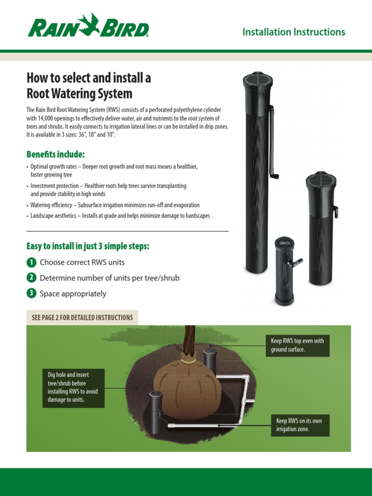Man RWS-InstallationInstructions | PDF | Irrigation | Root