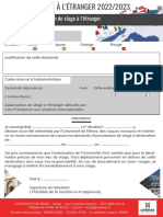 Procédures Et Demande D'autorisation de Stage À L'étranger