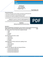 ICSE 10 Biology SamplePaper1 2022-23