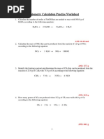 Stoichiometry Worksheet