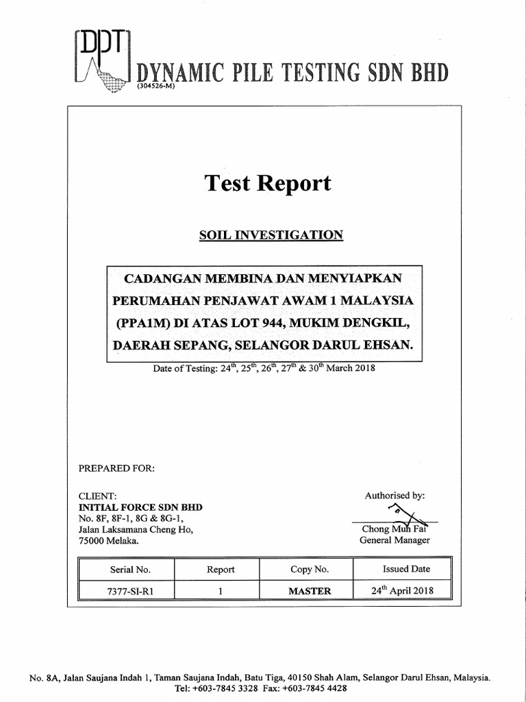 Si Test Report - 7377-Si-R1 (24.4.2018) | PDF
