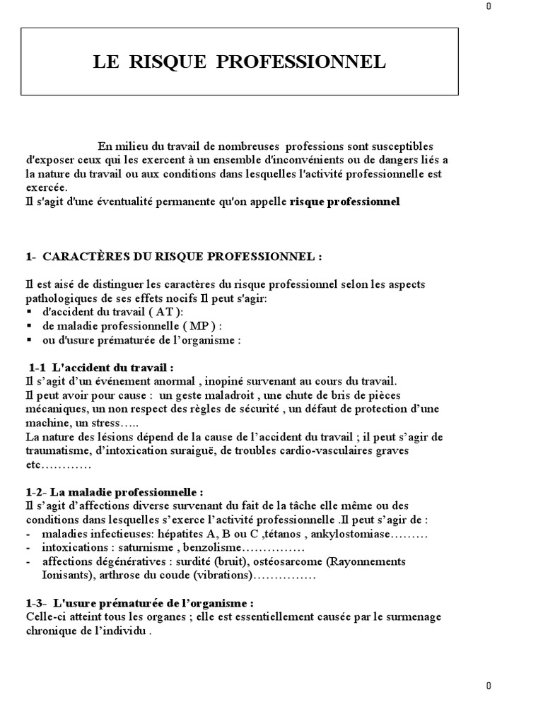 Prévention des Risques au Travail | PDF | Prophylaxie | Risque