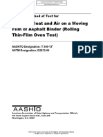 Effect of Heat and Air On A Moving Film of Asphalt Binder (Rolling Thin-Film Oven Test)