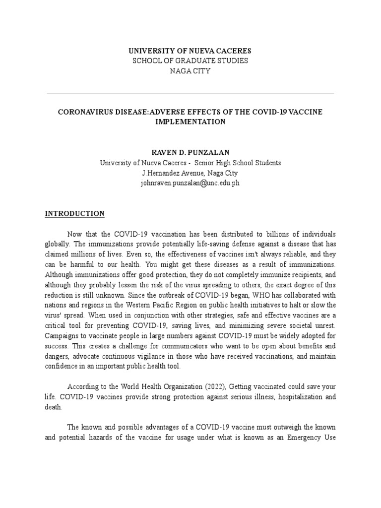 Punzalan Stem N (B) F.O PDF Pathogen Immunity (Medical)