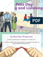 t2 e 5199 No Pens Day Speaking and Listening Activity Powerpoint Ver 2