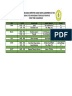 Jadwal Perkuliahan Semester Ganjil Tahun Akademik 2022