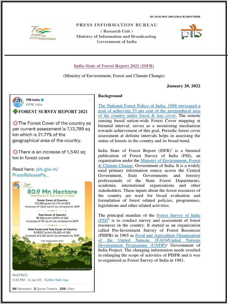 Isfr Report 2021 PDF Natural Environment Earth Sciences