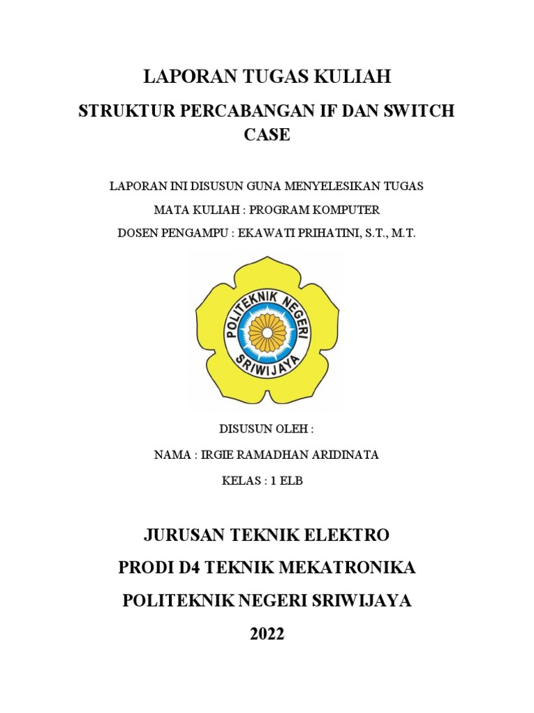 Struktur Percabangan IF dan Switch Case | PDF