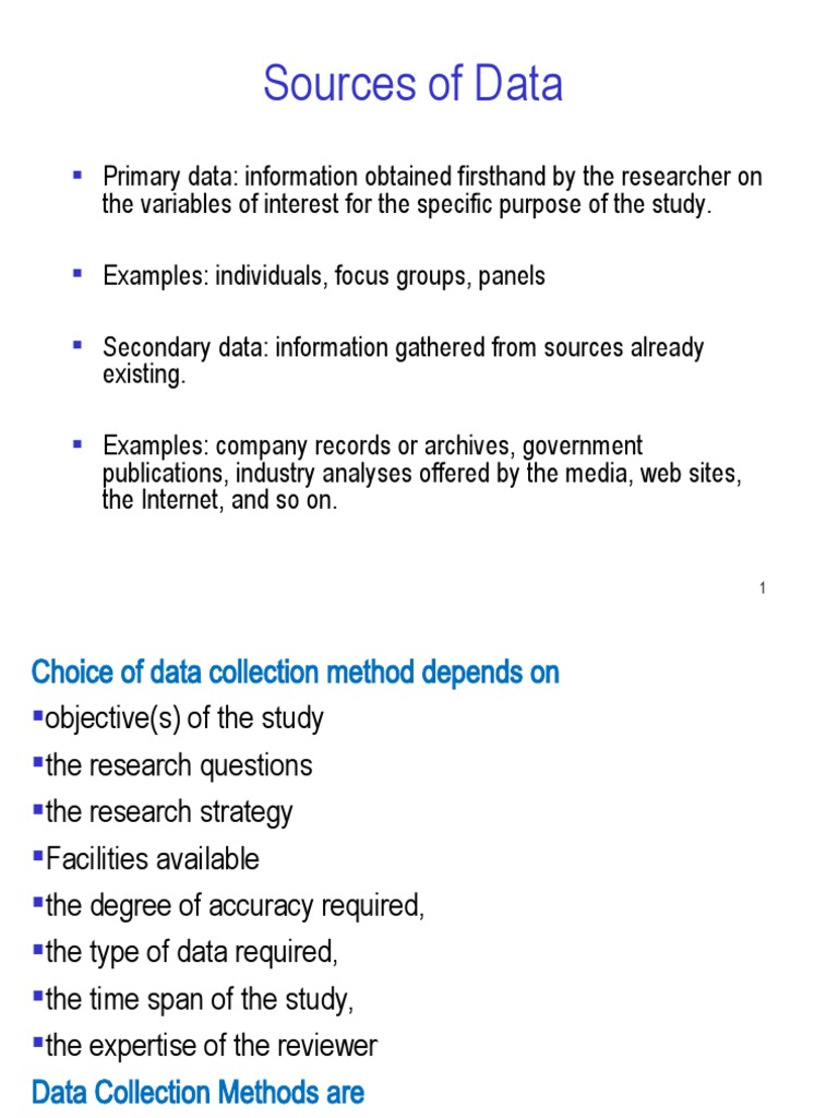 Data Collection Methods: Sources & Examples